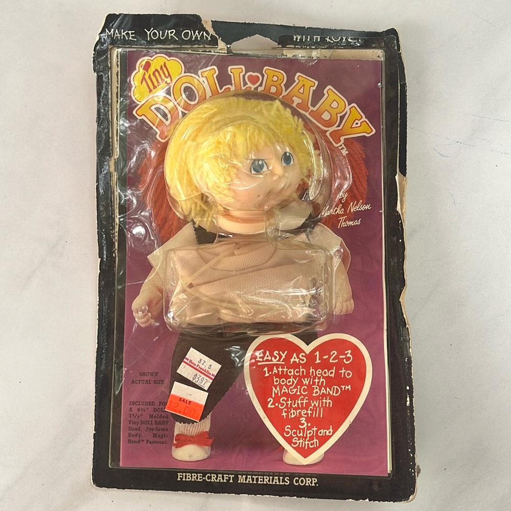 Vintage 1985 Tiny Doll Baby making kit by Martha Nelson Thomas